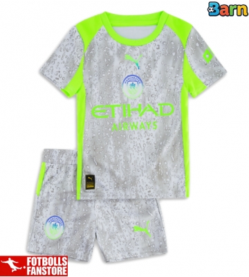 Manchester City Tredje Tröja Barn 2025-26 Kortärmad (+ Korta byxor)